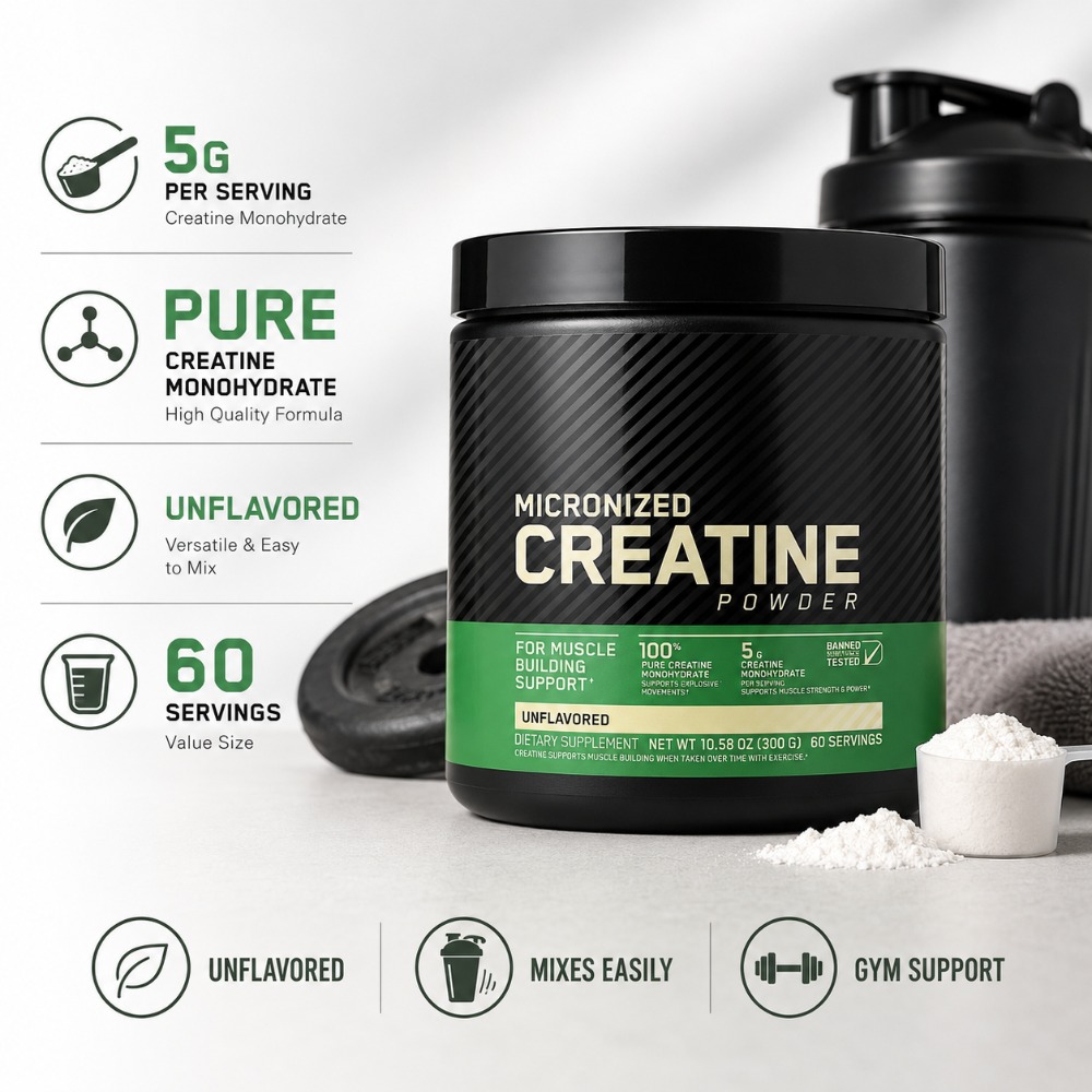 Nutrition Fitness - Kreatyna Monohydrat w Proszku 300g Wsparcie