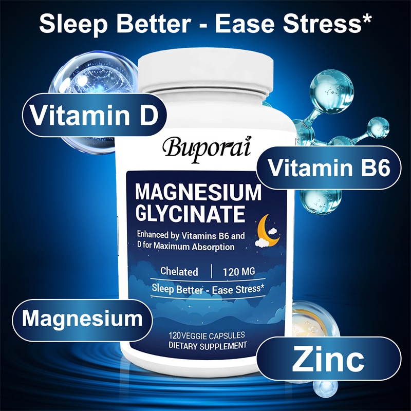 Magnesium Glycinate Capsule - Glicynian magnezu 120mg w kapsułkach, cynk,