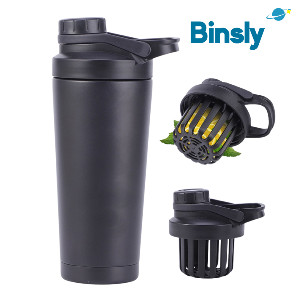 Protein Shaker Bottle - Przenośna butelka shaker ze stali nierdzewnej