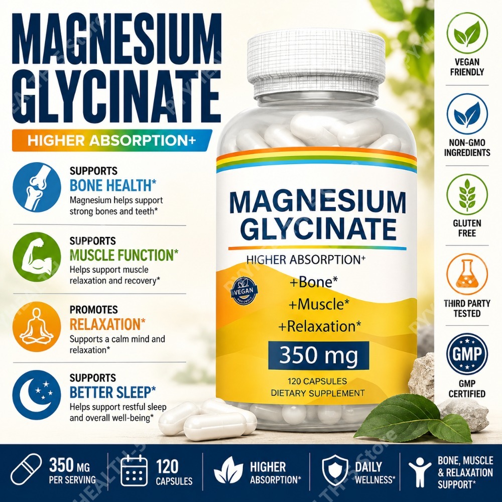 Magnesium Glycinate Capsule - Kapsułki z glicynianem magnezu 350mg, 120