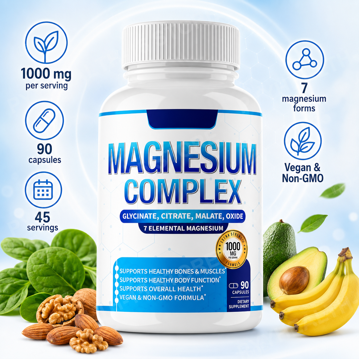 Kapsułki z kompleksem magnezu  – Magnesium Glycinate Capsule recenzja i cena