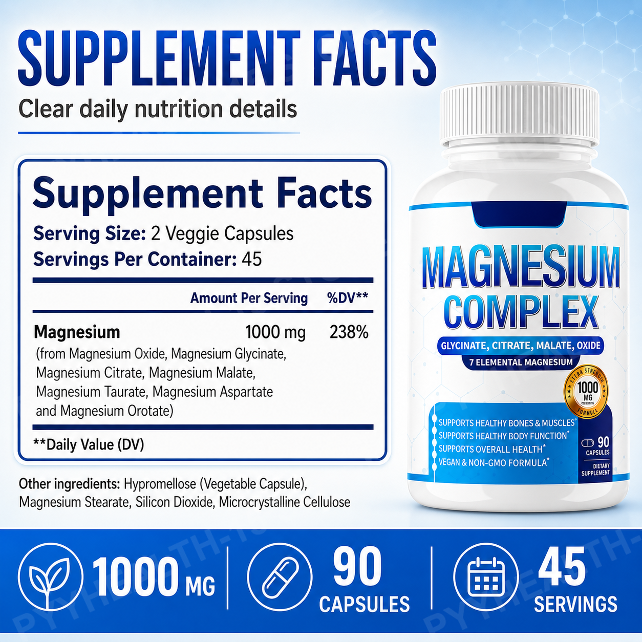 Kapsułki z kompleksem magnezu  – Magnesium Glycinate Capsule recenzja i cena