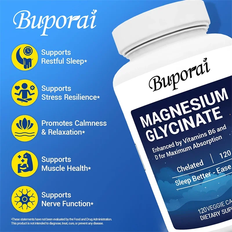 Glicynian magnezu 120mg w kaps – Magnesium Glycinate Capsule recenzja i cena