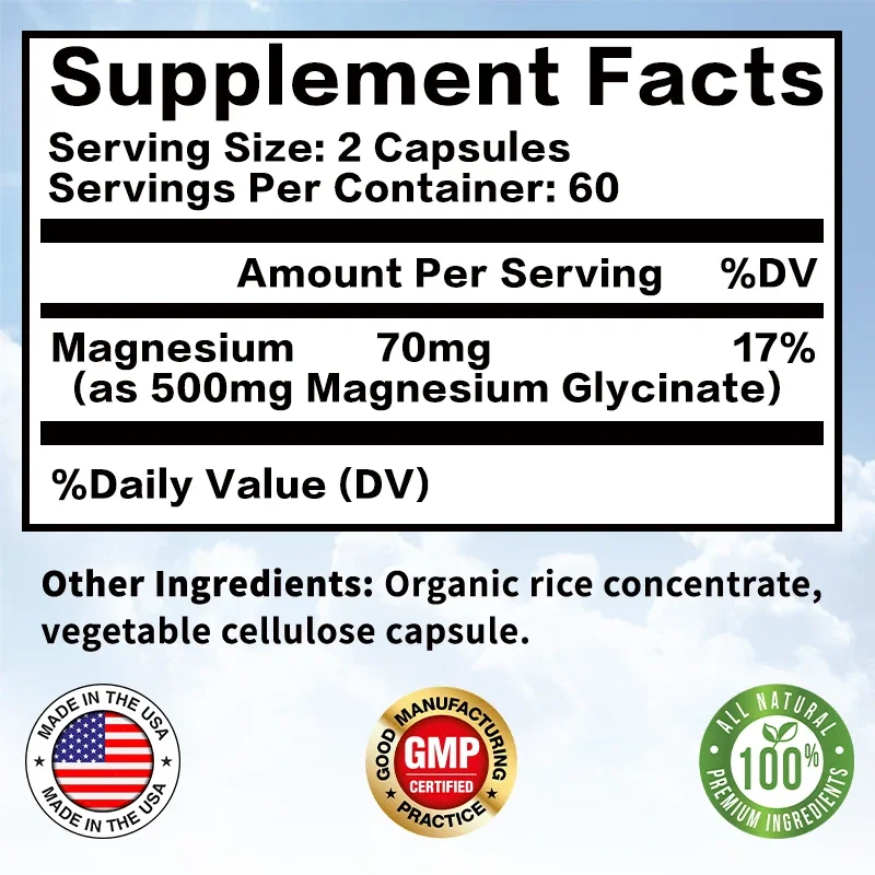 Glicynian magnezu 500mg - Wyso – Magnesium Glycinate Capsule recenzja i cena